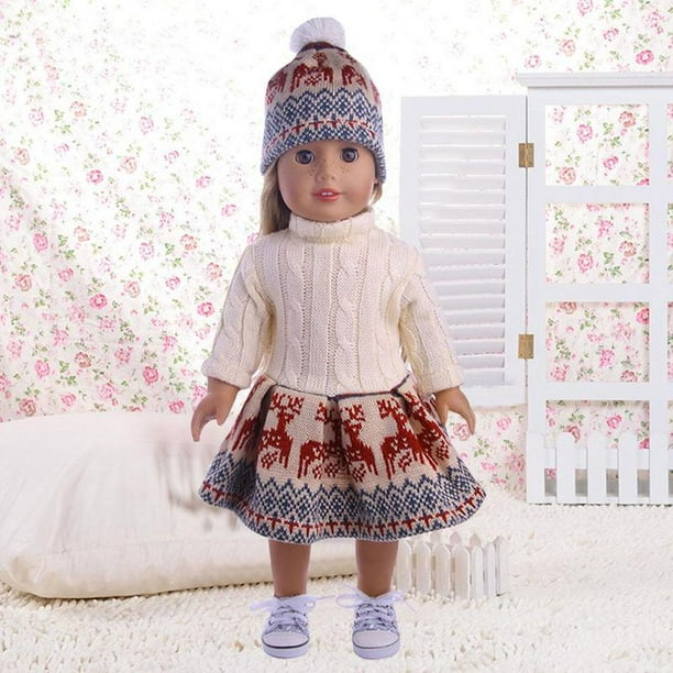 Doll Clothes Dress Outfit Winter Coat Set For 18'' Girl Our Generation Doll